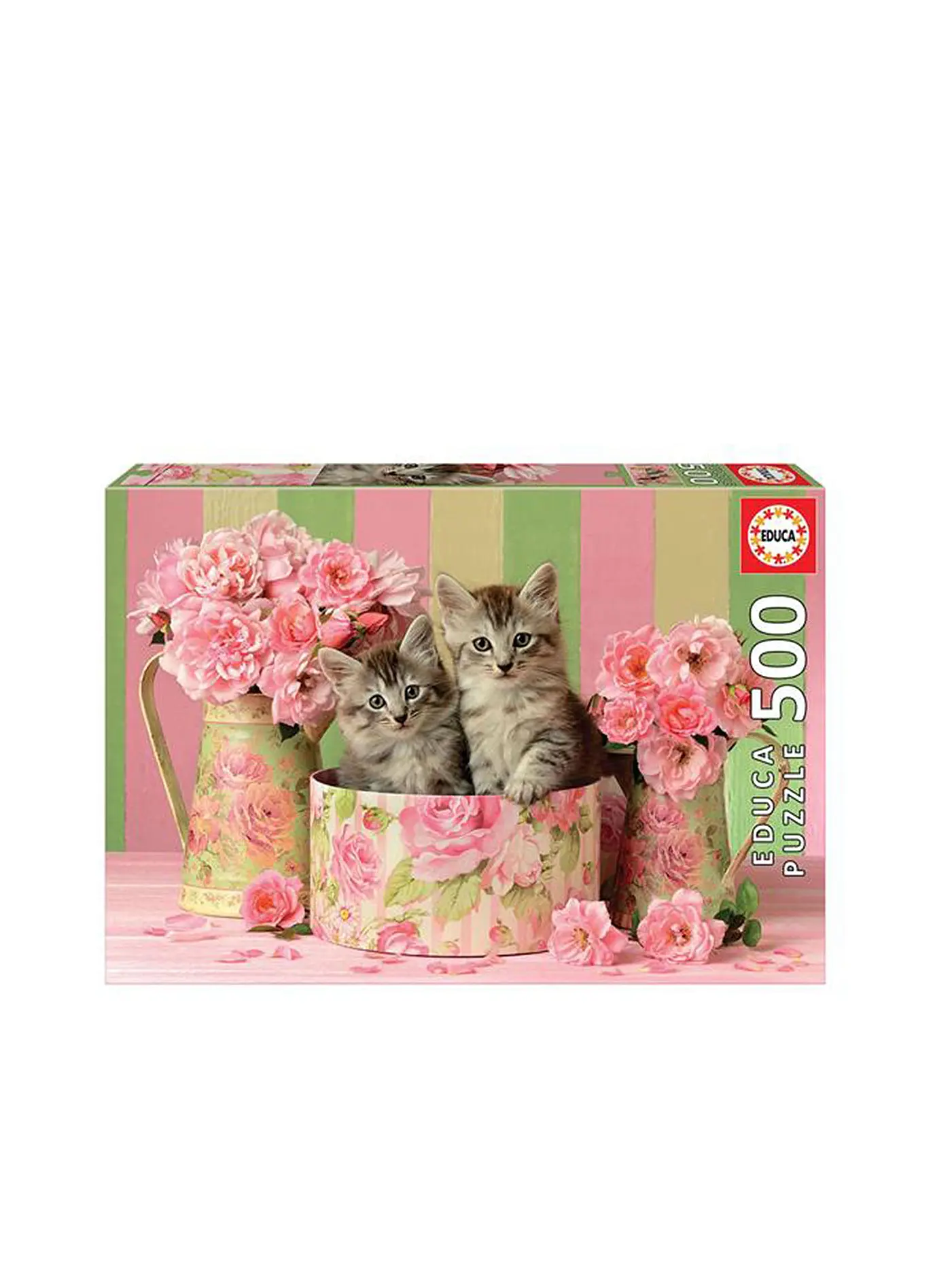 EDUCA | Kätzchen und Rosen 500 Teile Puzzle | 